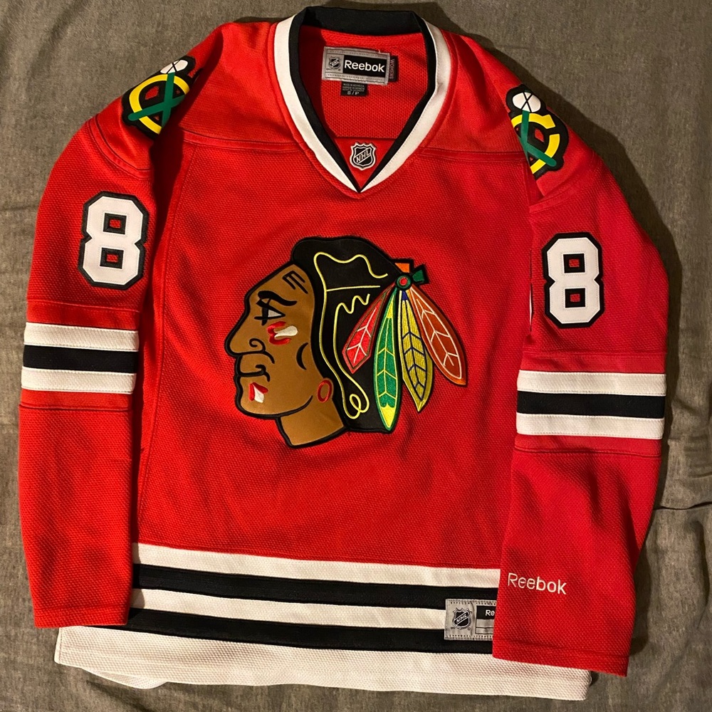 Kane Blackhawks home Reebok NHL Premier Stiched women’s jersey - size small